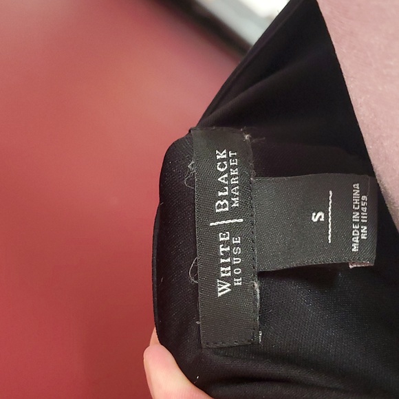 White House Black Market- black & white "Hermes-style print" dress, Sz Small - Picture 6 of 7